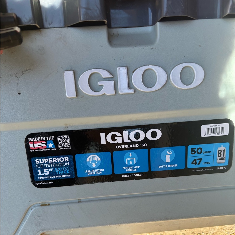Igloo Overland 50 Quart Cooler - Gray